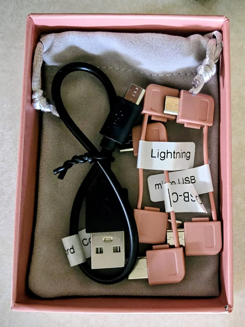 Aquavault Credit Card Size Portable Charger in Rose Gold